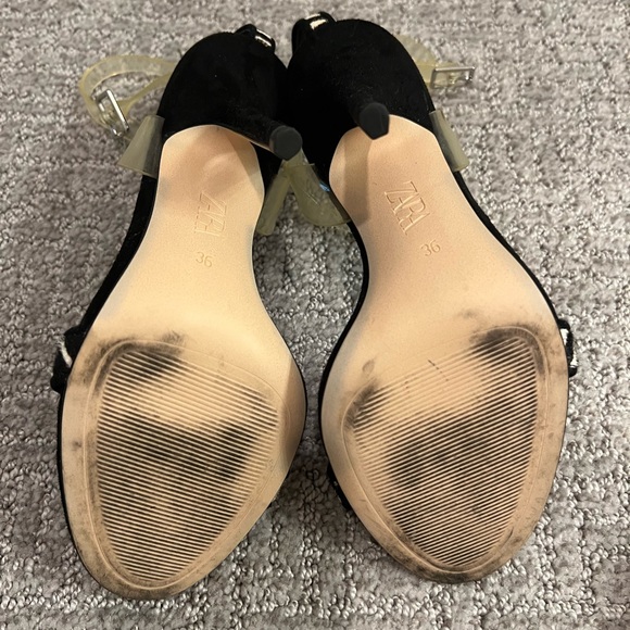 🚫SOLD🚫 Zara Zebra Animal Print Heeled Sandals - Size 36 - Picture 7 of 9